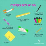 מה יש לכם בקלמר? עט שחור ולא עט שחורה מרקר? מודגש על הסרגל יש שנתות, וביחיד: שנת טוש? לורד? מצבע עפרון חודים ולא ״עיפרון חודים״! זה מהדק! העיפרון נקרא כך בגלל העופרת